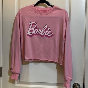 Pink Barbie cropped sweater